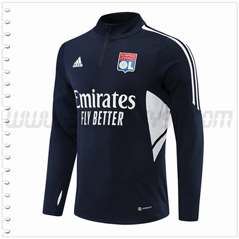 Sudadera Entrenamiento Lyon Azul Marino 2022 2023