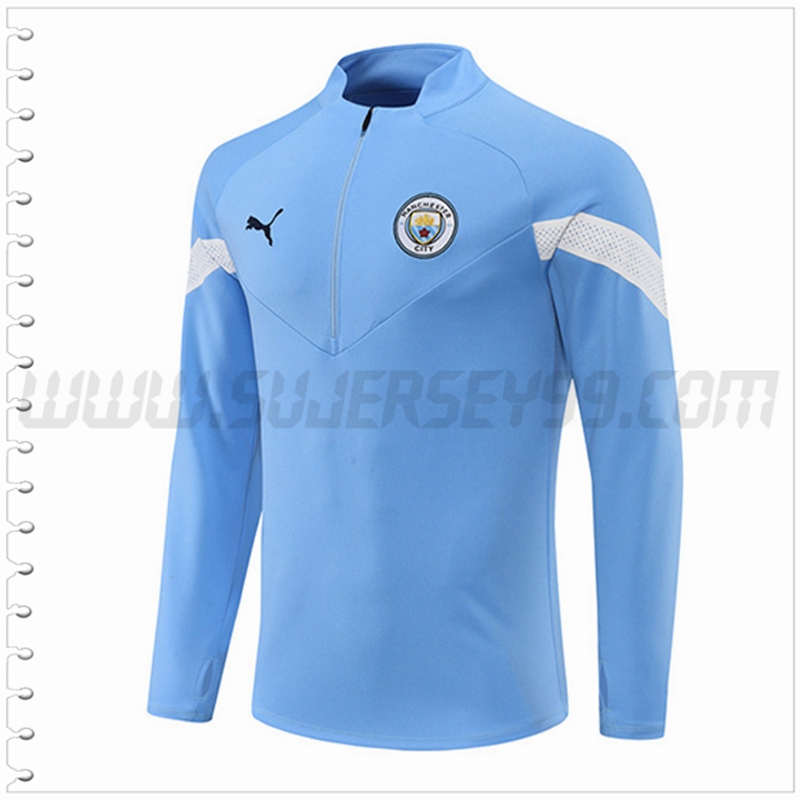 Sudadera Entrenamiento Manchester City Azul 2022 2023