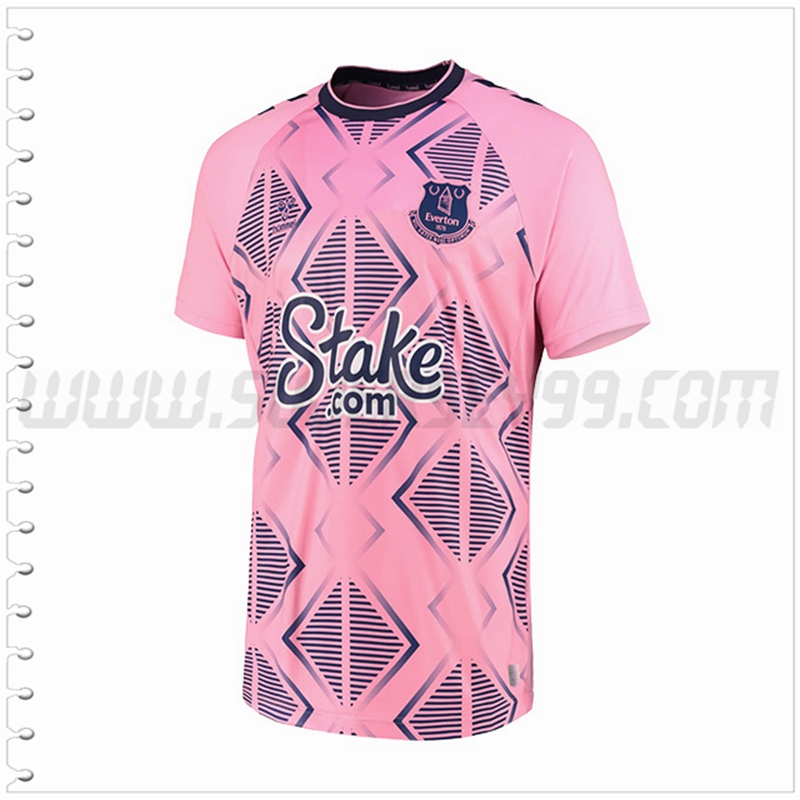 Segunda Nuevo Camiseta FC Everton Rosa 2022 2023