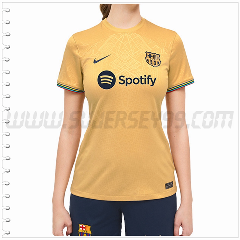 Segunda Camiseta Futbol FC Barcelona Mujer 2022 2023