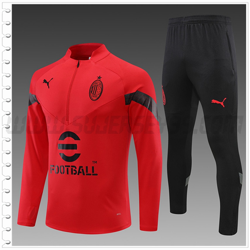 Chandal Futbol AC Milan Ninos Rojo 2022 2023