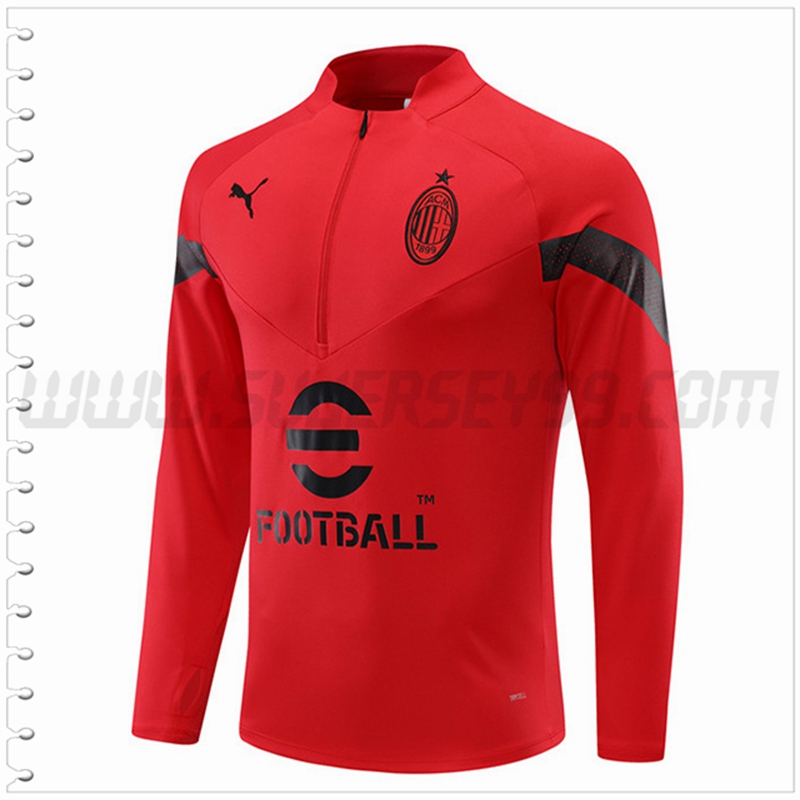 Sudadera Entrenamiento AC Milan Rojo 2022 2023