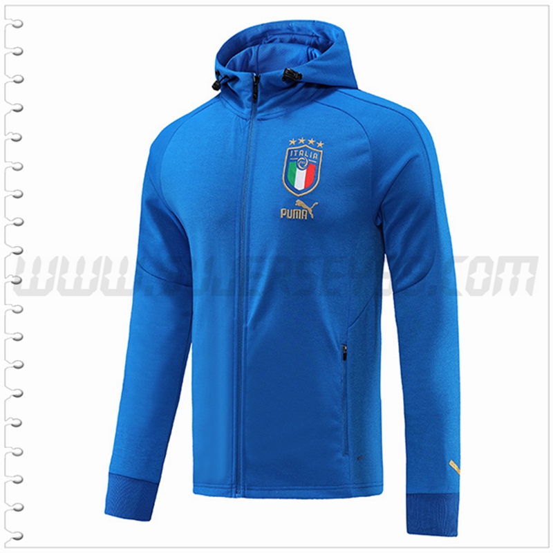 Chaqueta con Capucha Italia Azul 2022 2023