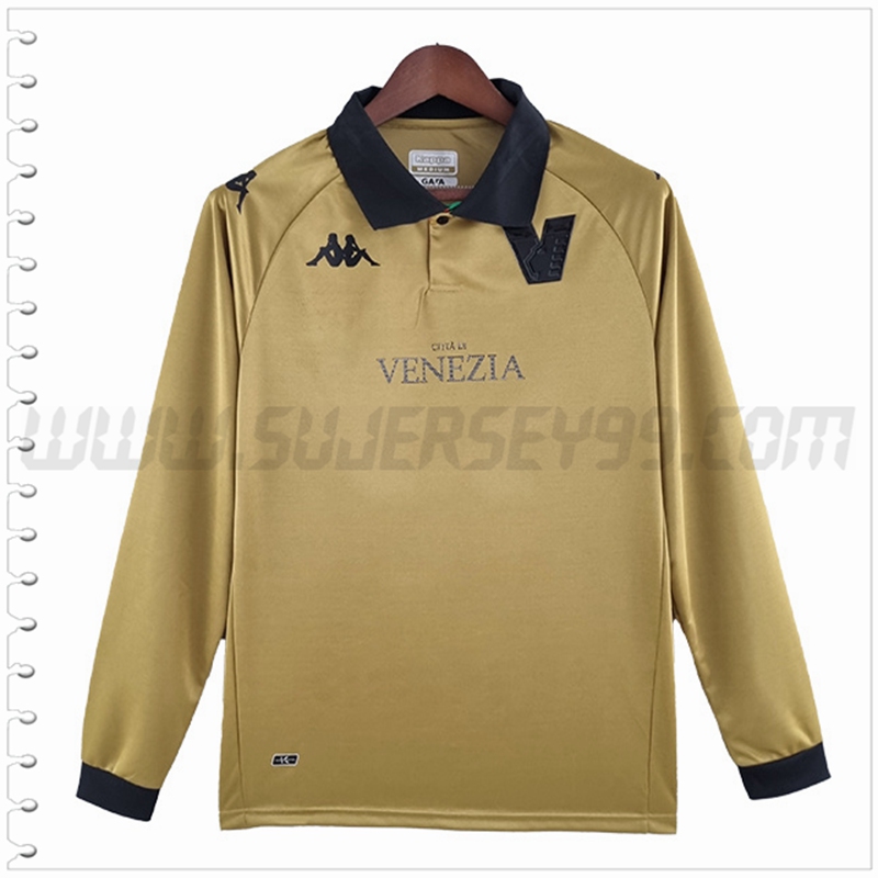 Nuevo Camiseta Venezia FC Manga Larga Amarillo 2022 2023