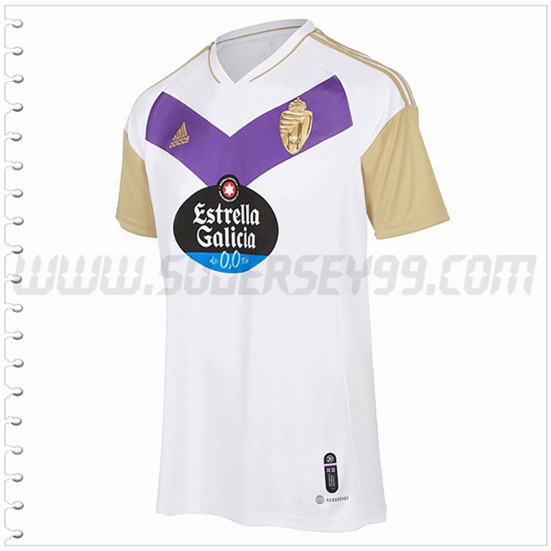 Tercera Nuevo Camiseta Real Valladolid Blanco 2022 2023