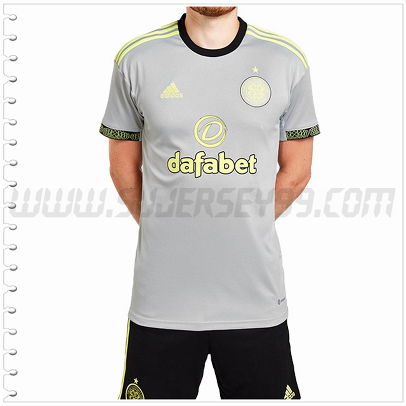 Tercera Nuevo Camiseta Celtic FC Gris 2022 2023