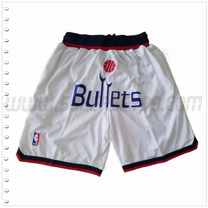 Pantalones Cortos NBA Washington Wizards Blanco