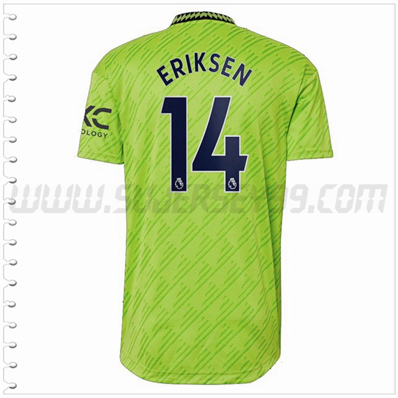 Tercera Camiseta Futbol Manchester United ERIKSEN #14 2022 2023