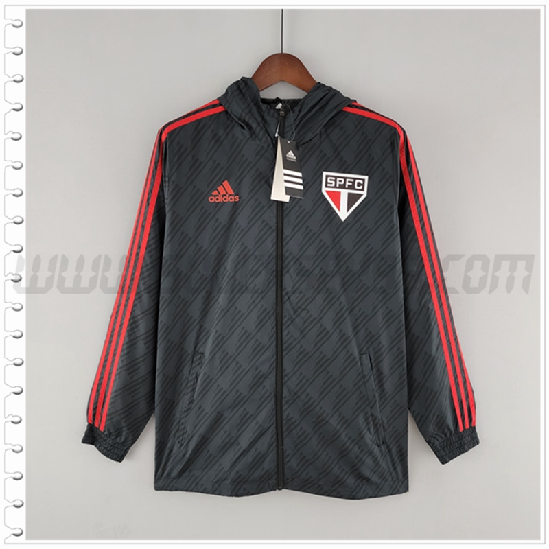 Rompevientos Sao Paulo FC Negro/Rojo 2022 2023