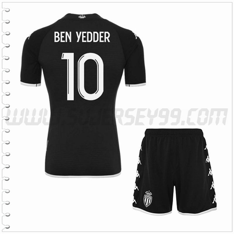 Equipacion del AS Monaco BEN YEDDER #10 Ninos 2022 2023