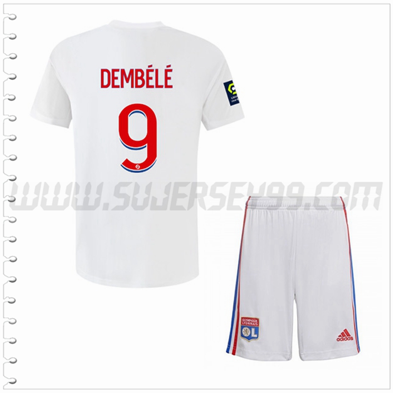 Equipacion del Lyon OL DEMBÉLÉ #9 Ninos 2022 2023