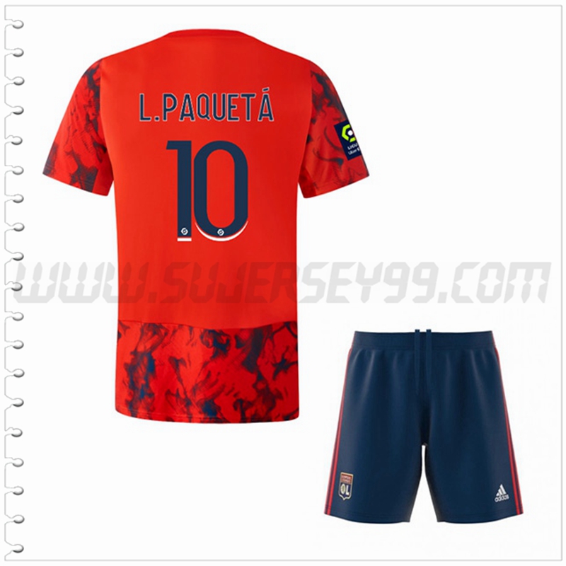 Equipacion del Lyon OL L.PAQUETÁ #10 Ninos 2022 2023