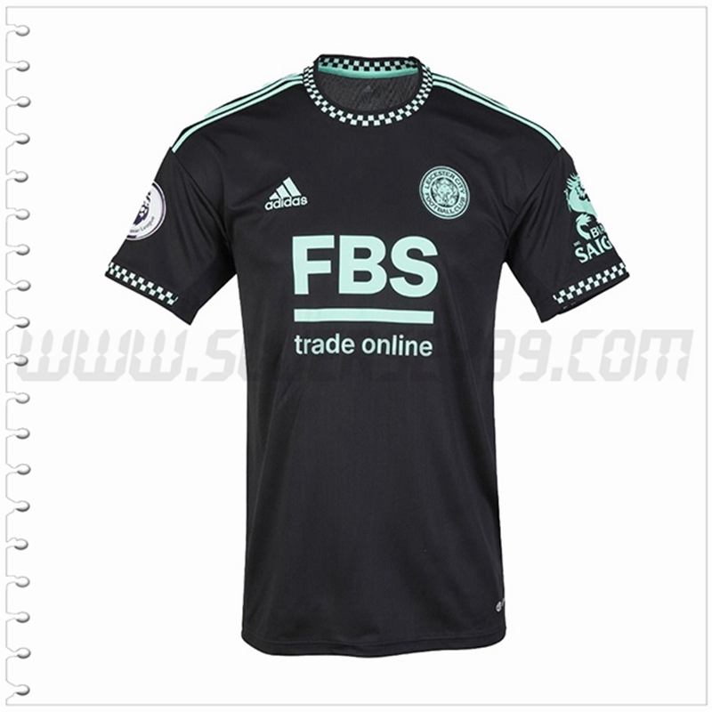 Segunda Nuevo Camiseta Leicester City Negro 2022 2023