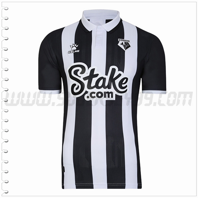 Tercera Nuevo Camiseta Watford Blanco Negro 2022 2023