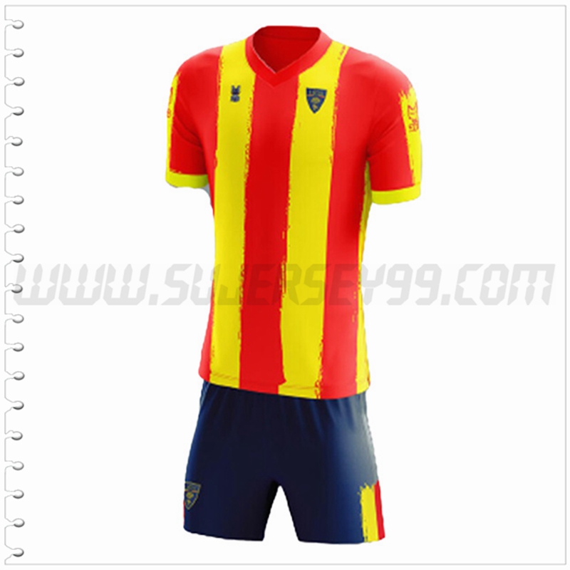 Primera Nuevo Camiseta Lecce Rojo Amarillo 2022 2023