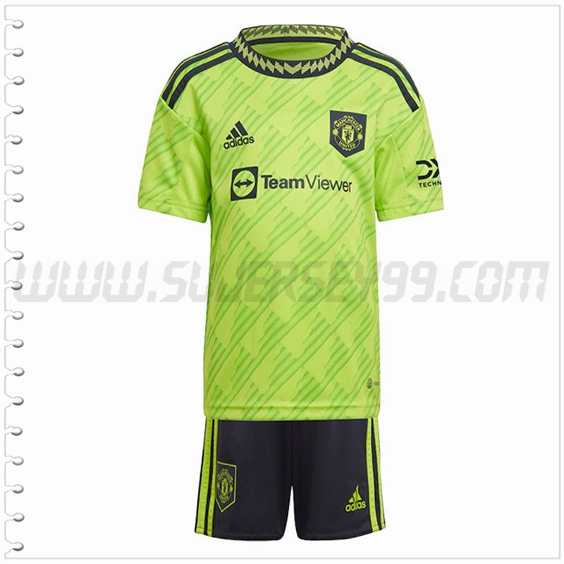 Nuevo Equipacion del Manchester United Ninos 2022 2023