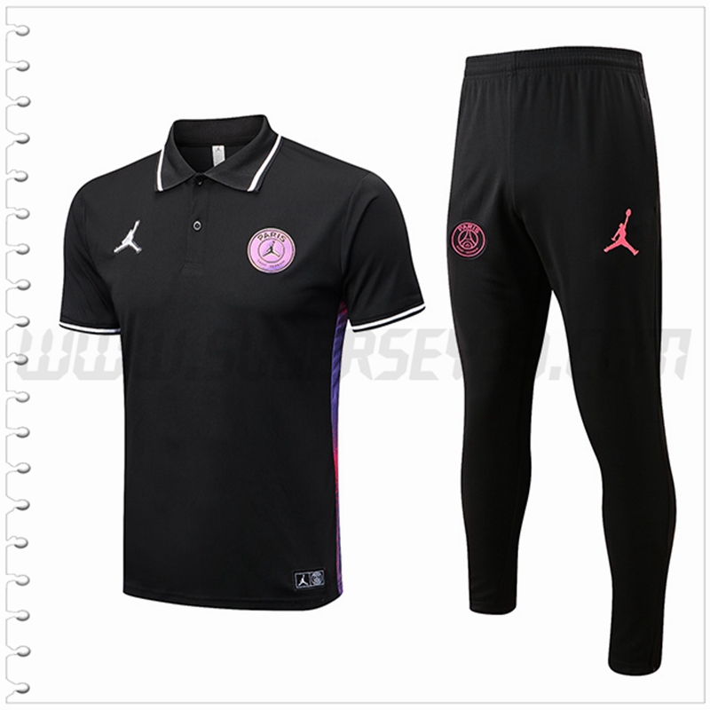Polo Futbol Jordan PSG + Pantalones Negro/Gris 2022 2023