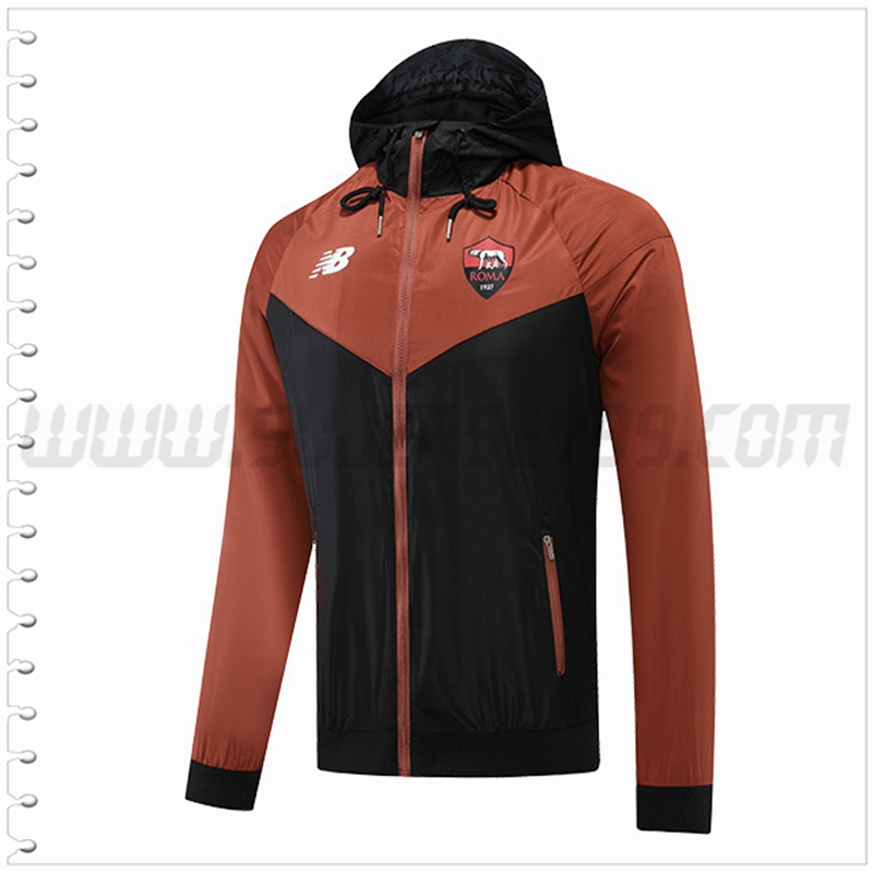 Rompevientos AS Roma Negro/Marrón 2022 2023