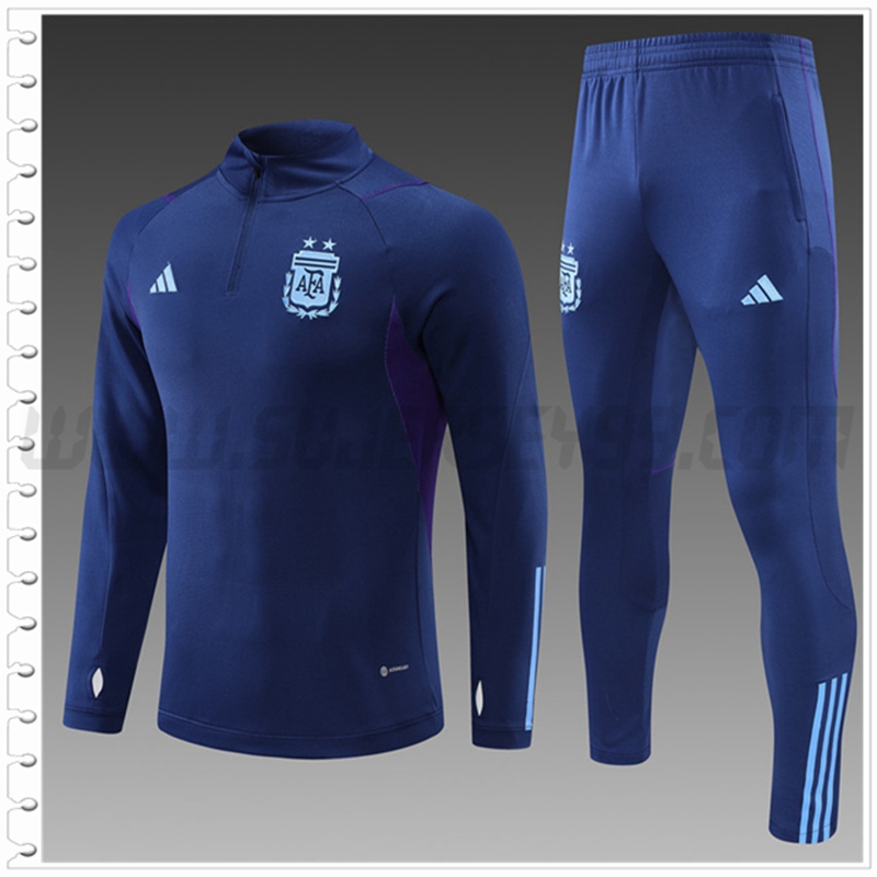 Chandal Futbol Argentina Ninos Azul Marino 2022 2023