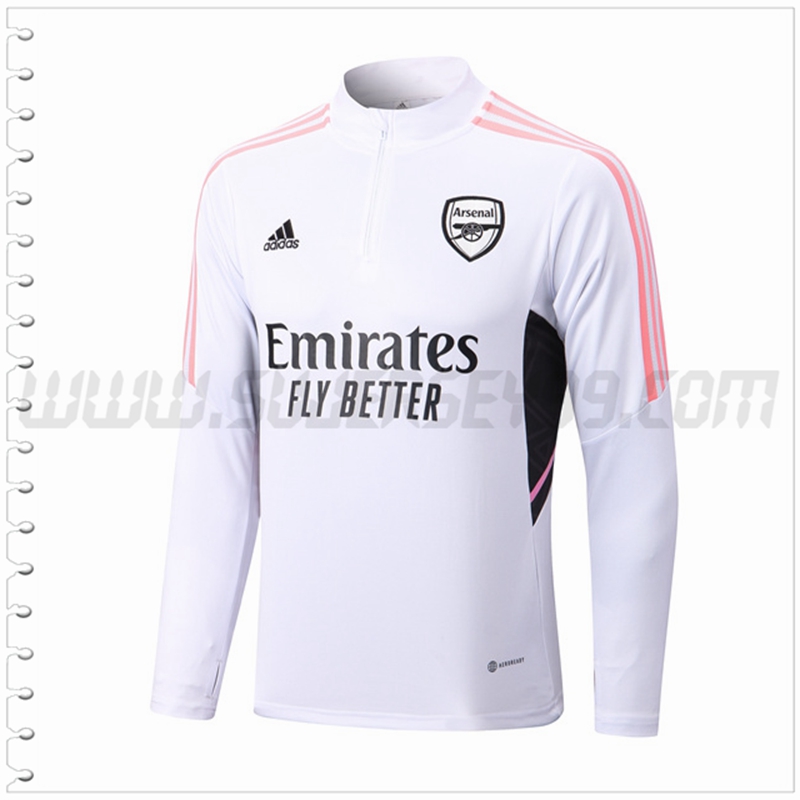 Sudadera Entrenamiento Arsenal Blanco 2022 2023
