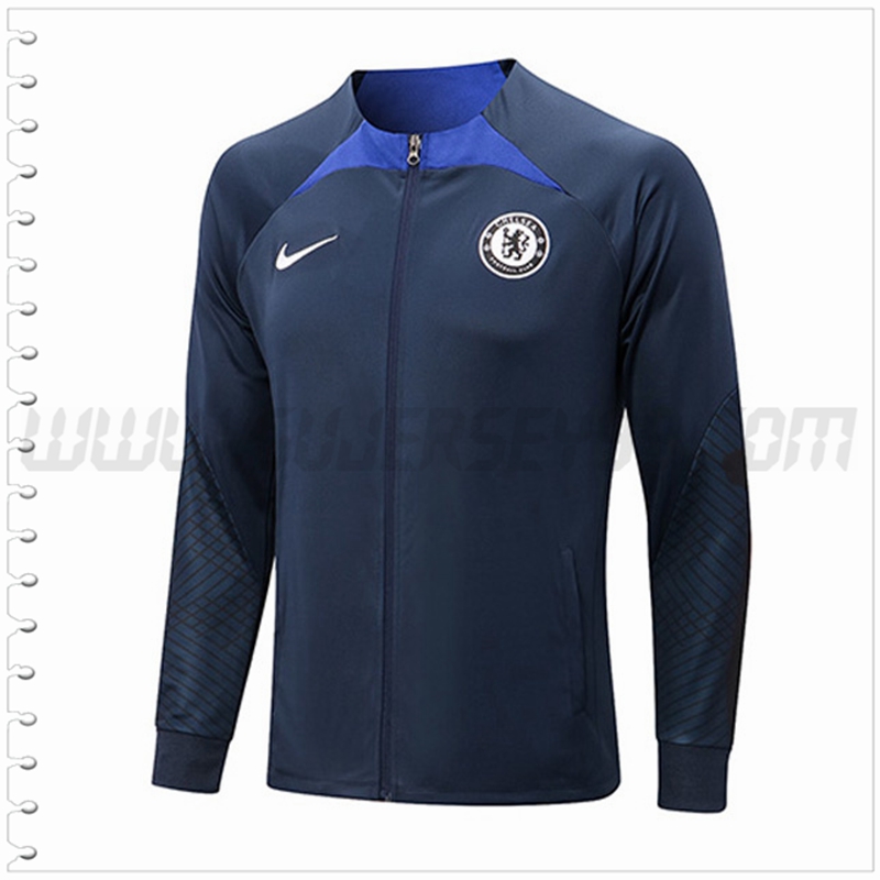 Chaqueta Futbol FC Chelsea Negro/Azul 2022 2023