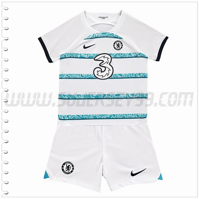 Nuevo Equipacion del FC Chelsea Ninos 2022 2023