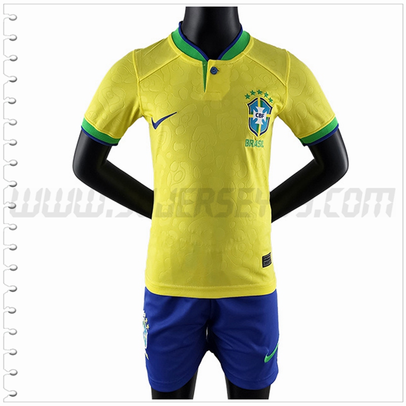 Nuevo Equipacion del Brasil Ninos 2022 2023