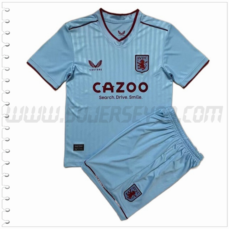 Nuevo Equipacion del Aston Villa Ninos 2022 2023