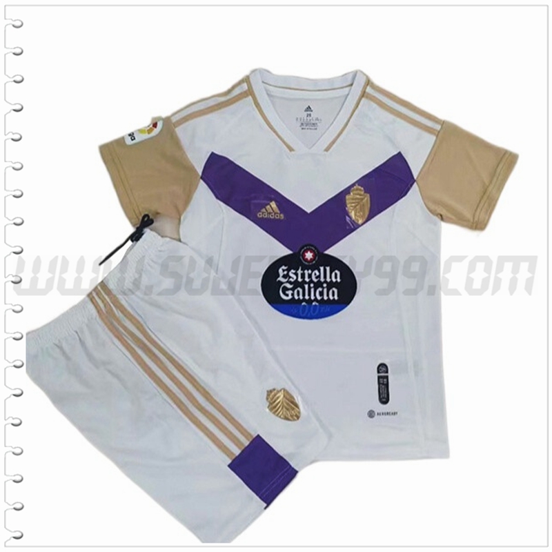 Nuevo Equipacion del Real Valladolid Ninos 2022 2023