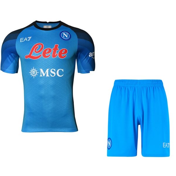 Primera Equipacion del SSC Nápoles Azul + Pantalones Cortos 2022 2023