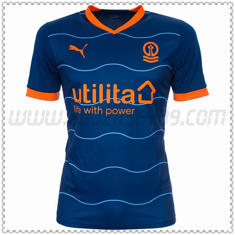 Tercera Nuevo Camiseta Blackpool Azul marino 2022 2023
