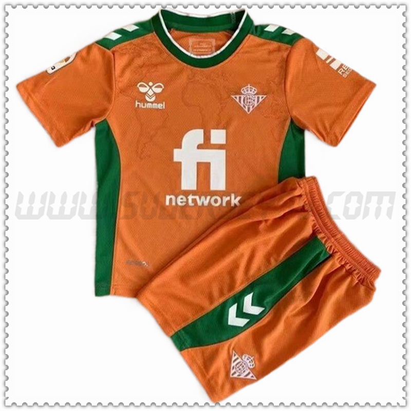 Tercera Nuevo Camiseta Real Betis Ninos Naranja 2022 2023