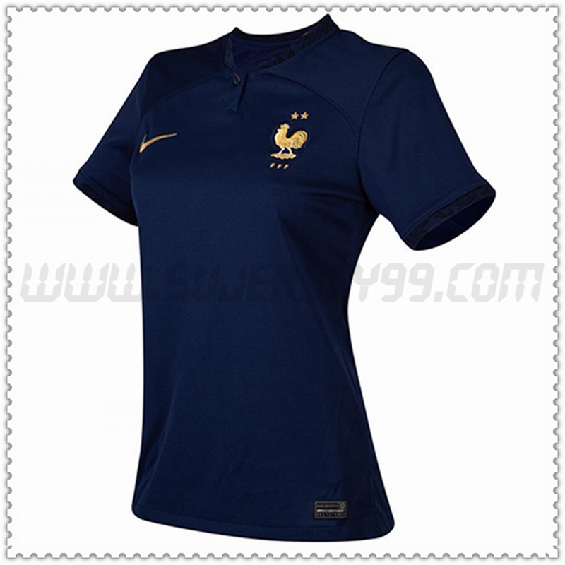 Primera Camiseta Futbol Francia Mujer Negro 2022 2023