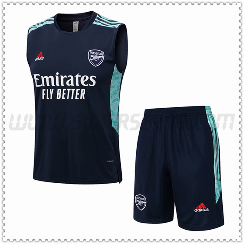 Camiseta Entrenamiento Arsenal + Pantalones Cortos Azul Marino 2022 2023