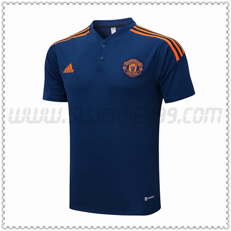 Polo Futbol Manchester United Azul Marino 2022 2023