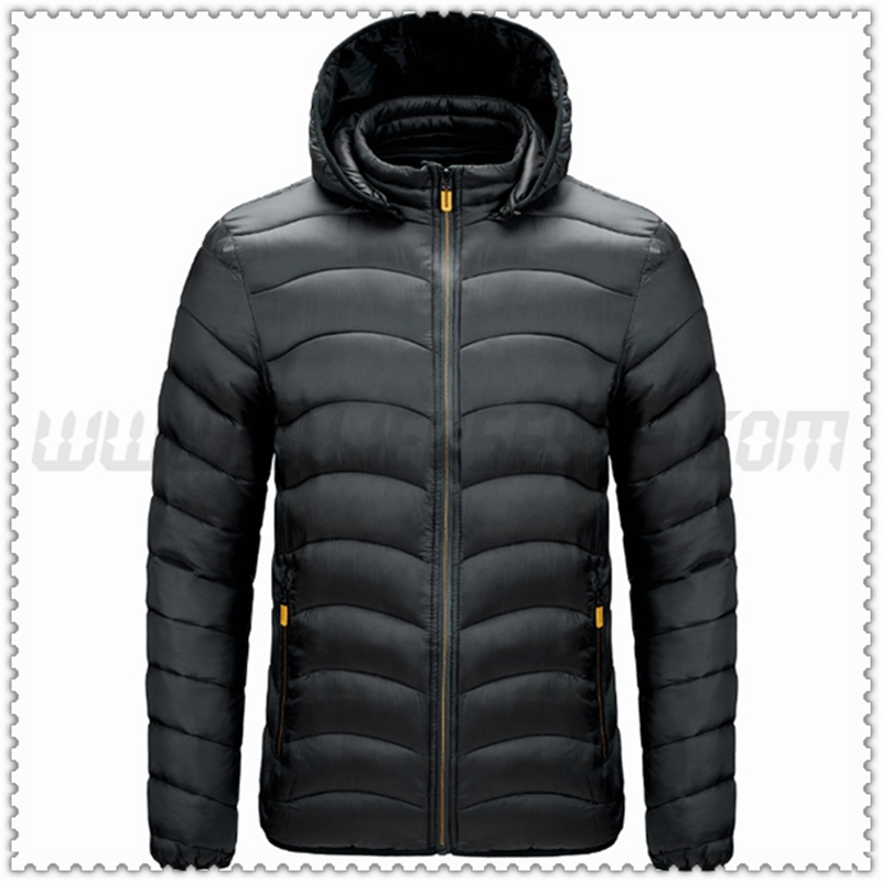 Nuevo Chaqueta de Plumón con Capucha Protección contra el frío Térmico Negro 2022