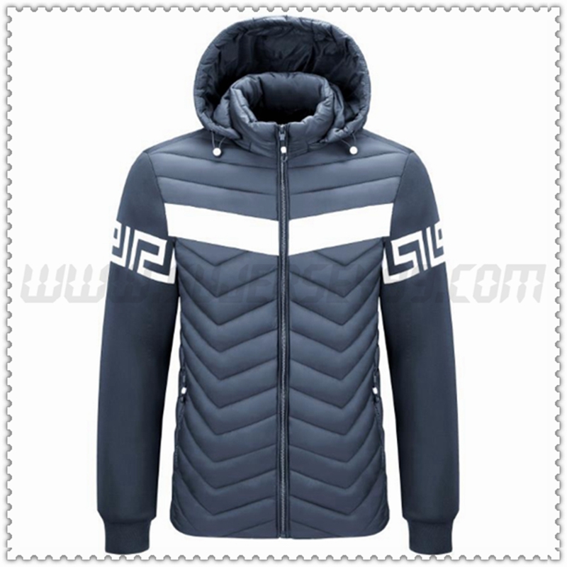 Nuevo Chaqueta de Plumón con Capucha Moda Protección contra el frío Gris 2022