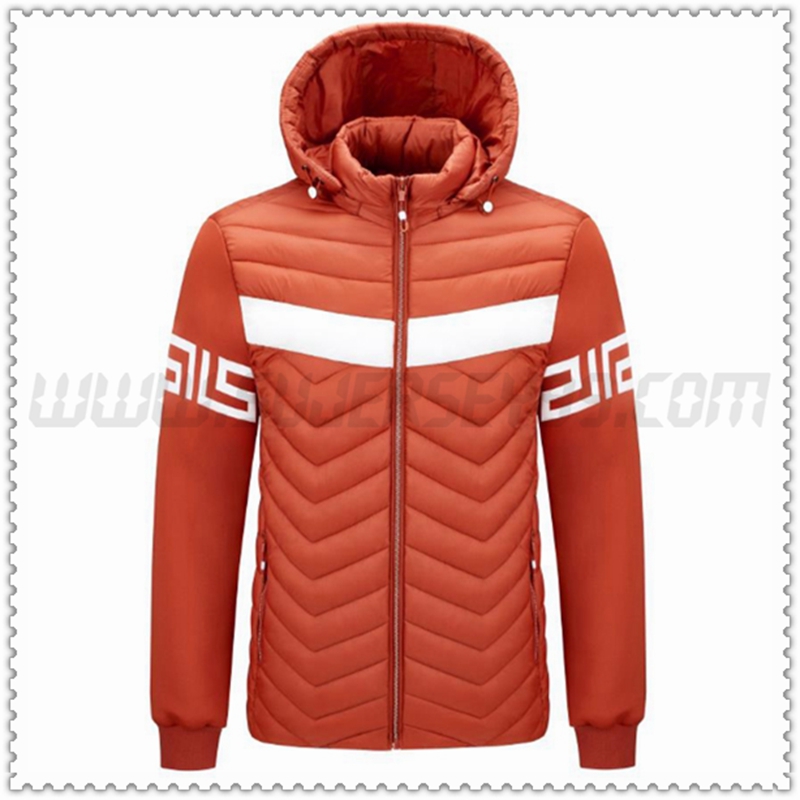 Nuevo Chaqueta de Plumón con Capucha Moda Protección contra el frío Naranja 2022