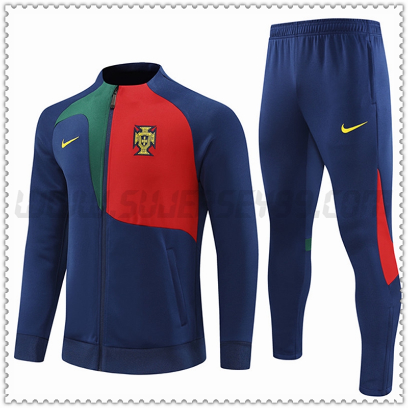Chaqueta Chandal Futbol Portugal Azul Marino 2022 2023
