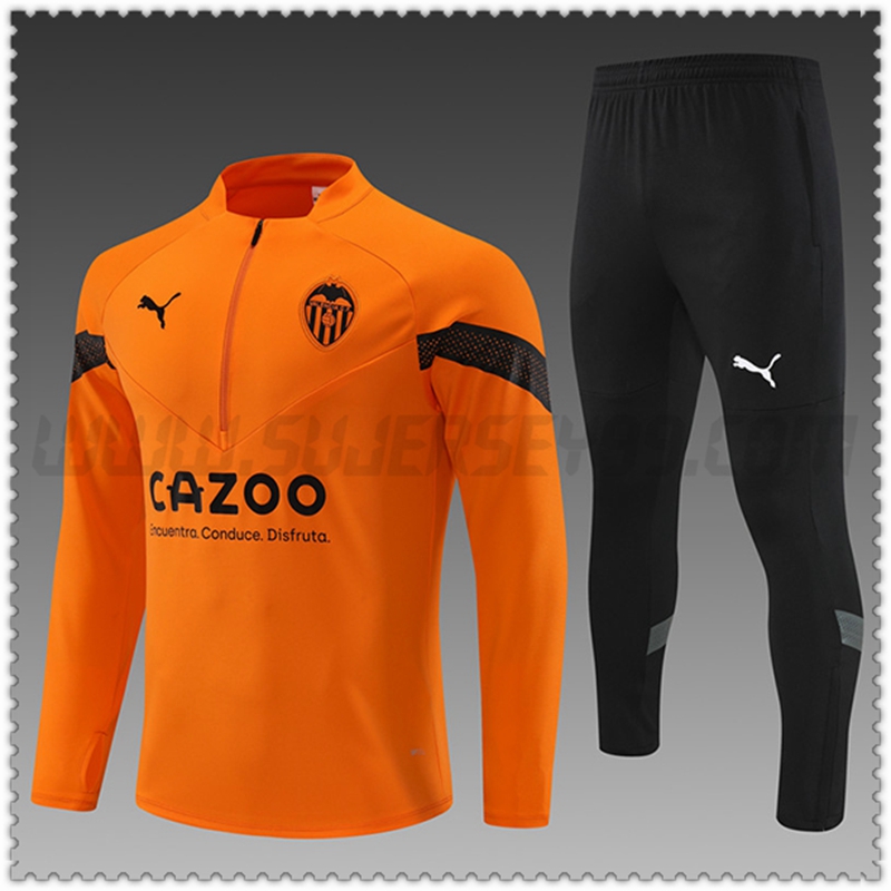 Chandal Futbol Valencia Ninos Naranja 2022 2023