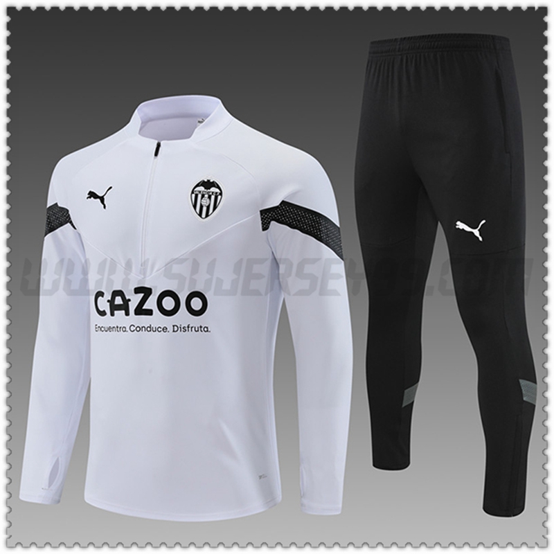 Chandal Futbol Valencia Ninos Blanco 2022 2023