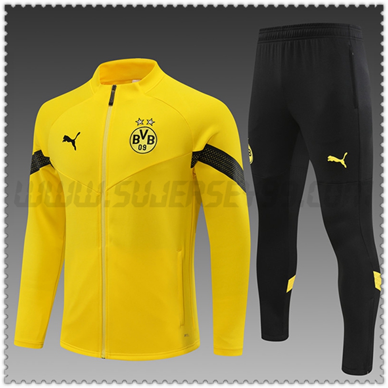 Chaqueta Chandal Futbol Dortmund Ninos Amarillo 2022 2023