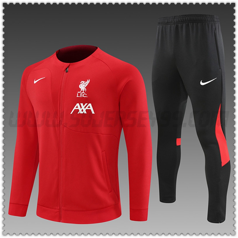 Chaqueta Chandal Futbol FC Liverpool Ninos Rojo 2022 2023
