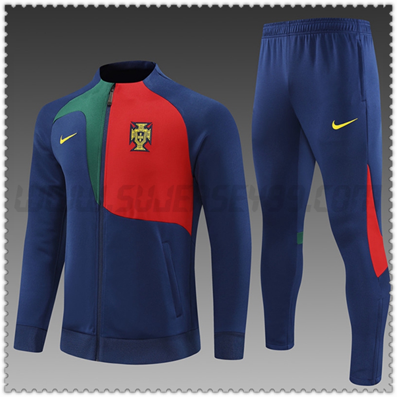 Chaqueta Chandal Futbol Portugal Ninos Azul Marino 2022 2023