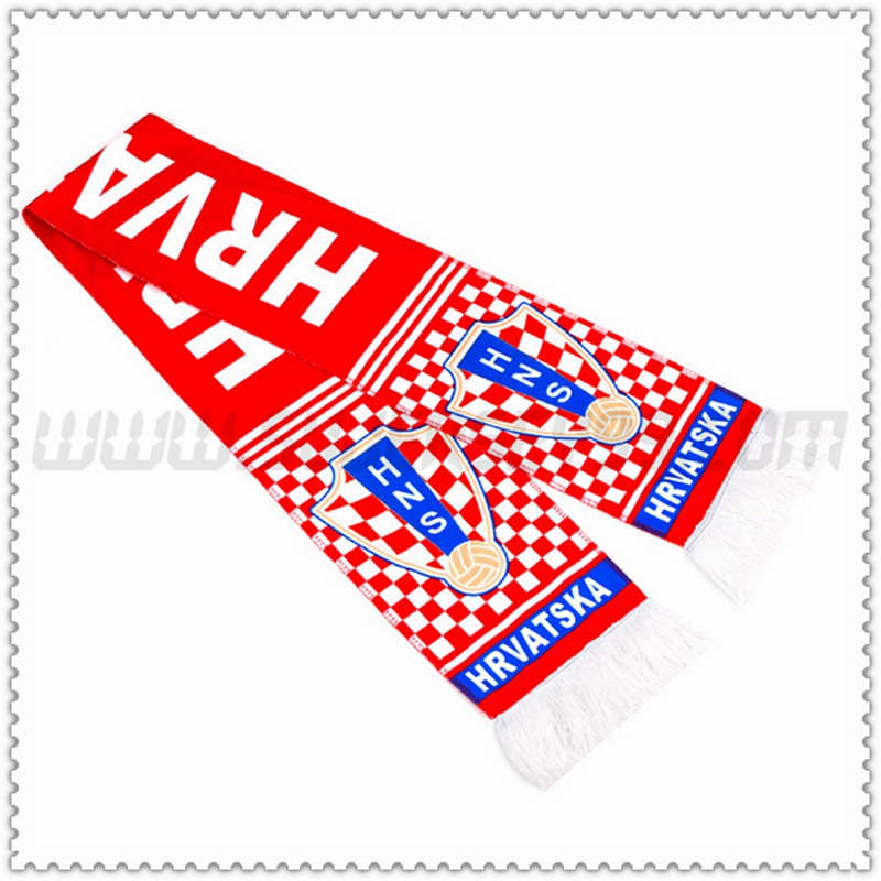 Nuevo Bufandas Croacia Rojo/Blanco Copa Mundial 2022