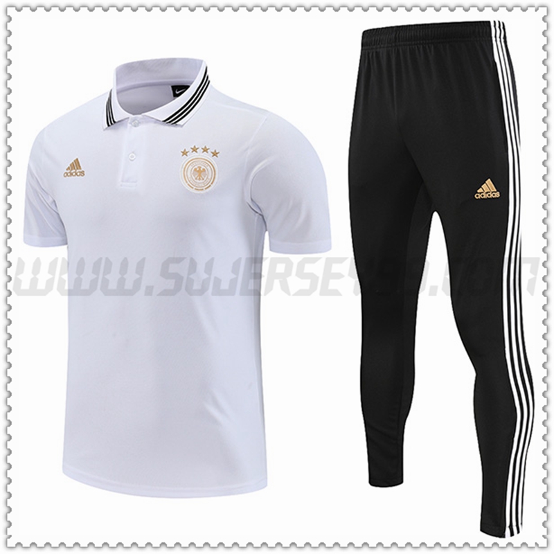 Polo Alemania + Pantalones Blanco 2022 2023