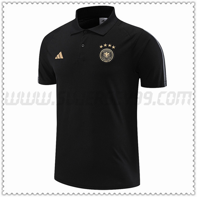 Polo Futbol Alemania Negro 2022 2023