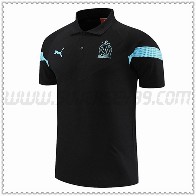 Polo Futbol Marsella Negro 2022 2023
