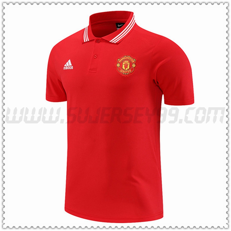 Polo Futbol Manchester United Rojo 2022 2023