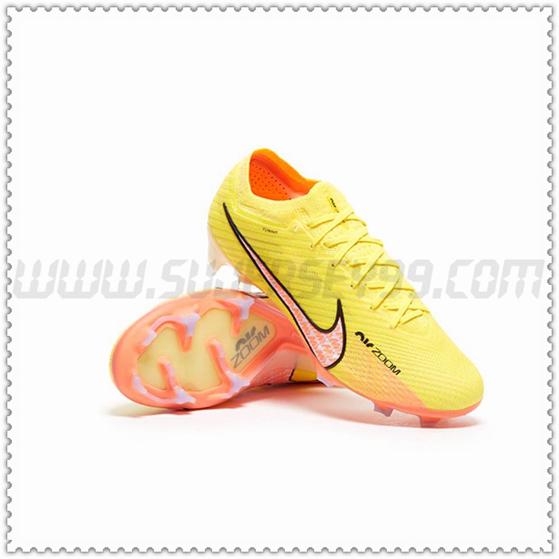Nike Zapatos de Futbol Air Zoom Mercurial Low Gang Vapor XV Elite FG Amarillo
